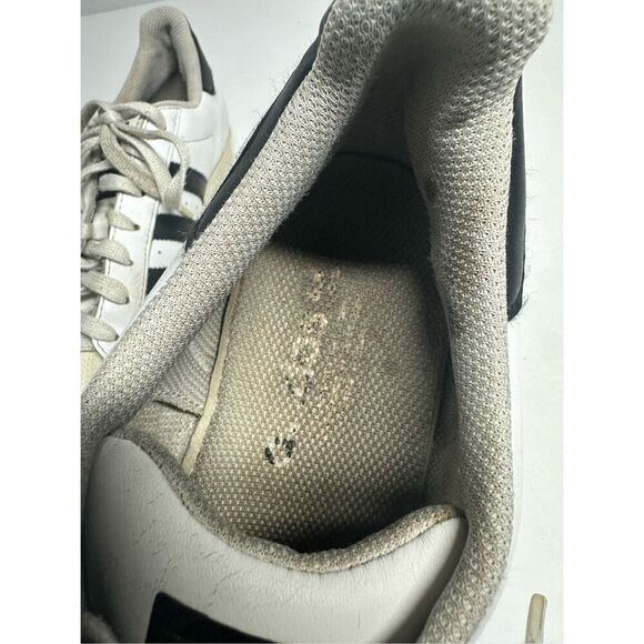 Adidas Original Superstar Hard Shell Toe White Black Gold Mens 9,5 - Picture 6 of 13